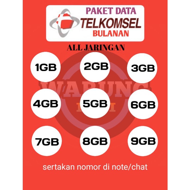 Paket Data Telkomsel 30 hari all jaringan