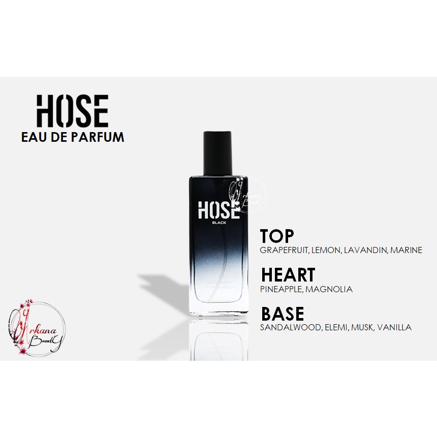 HOSE Eau De Parfum 50 ML Black / Blue / Parfum Pria / Parfum Hose TAHAN LAMA