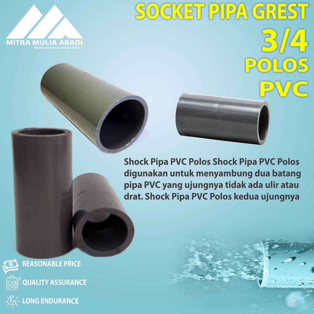 Socket Soket Sambungan PVC 3/4 inch AW GREST