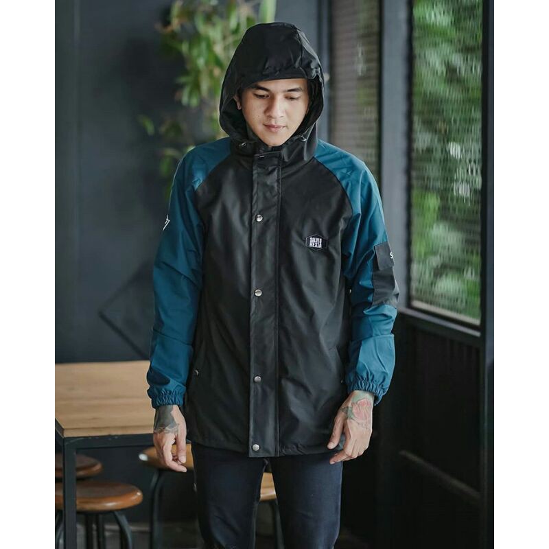 Jaket Casual Hitam Navy Jaket Parasut Pria Jaket Outdoor Salviohexia