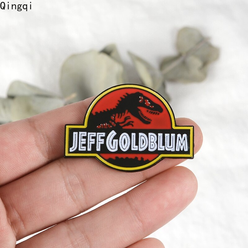 Bros Pin Enamel Desain Dinosaurus Jurassic World Gaya Punk Untuk Hadiah