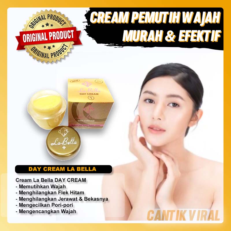 CREAM PEMUTIH WAJAH GLOWING CRIM WAJAH AMPUH KRIM WAJAH CREM  LA BELLA GOLD DAY CREAM KERIM WAJAH