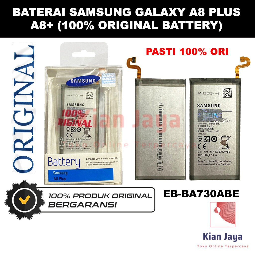 [Garansi 100% Ori] Baterai Samsung Galaxy A8 Plus 2018 / Batre Battery Hp A8+ EB-BA730ABE Original