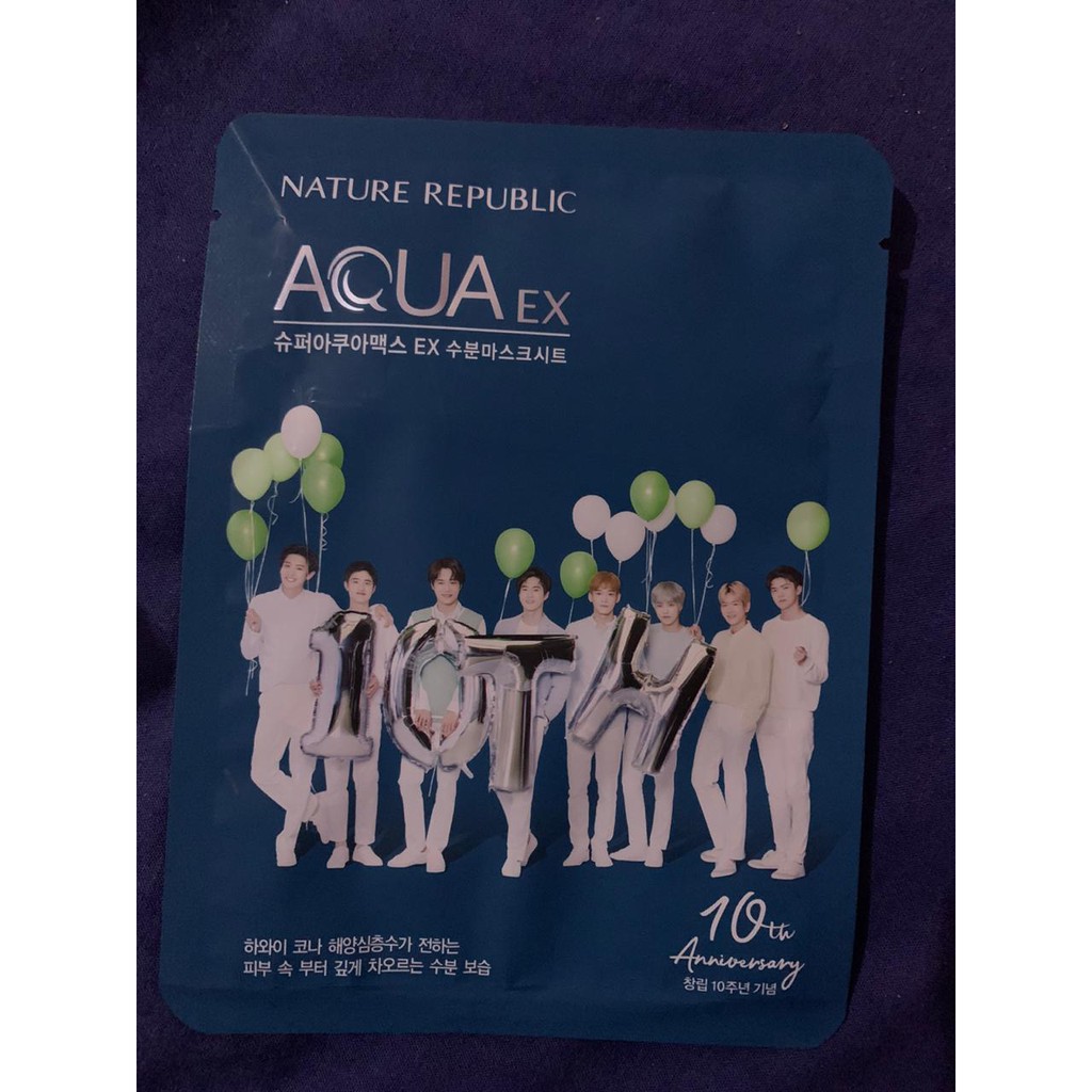 SALE Masker Nature Republic Aqua Ex Mask EXO 10th anniversary
