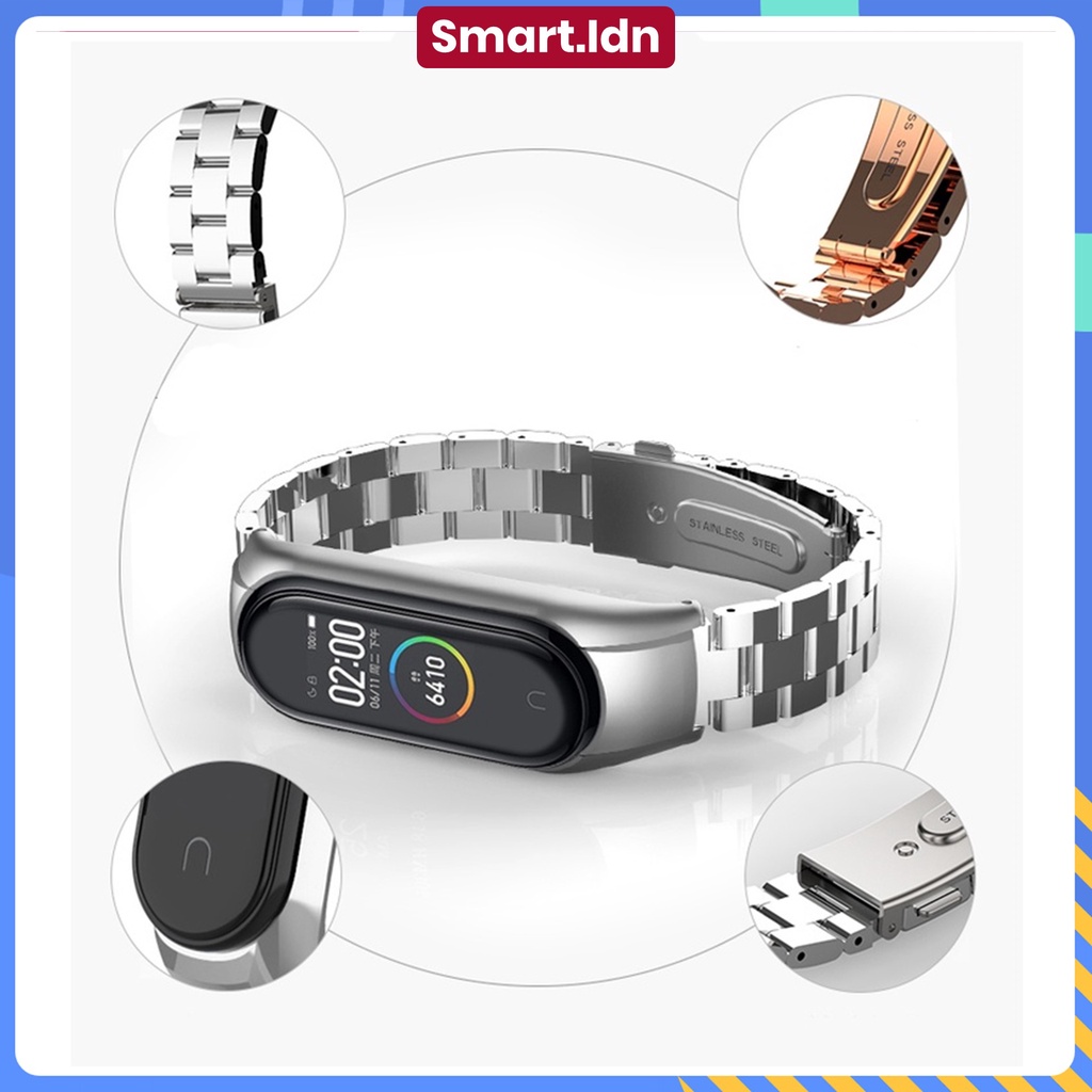 Stainless Strap Tahan Karat Tali Metal Loop Xiaomi Band 3 4 5 6