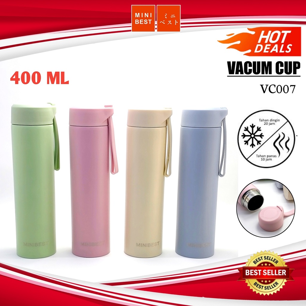 Minibest Thermos Stainless Steel polos Elegant Tumbler tahan panas dingin 550ml VC002,009