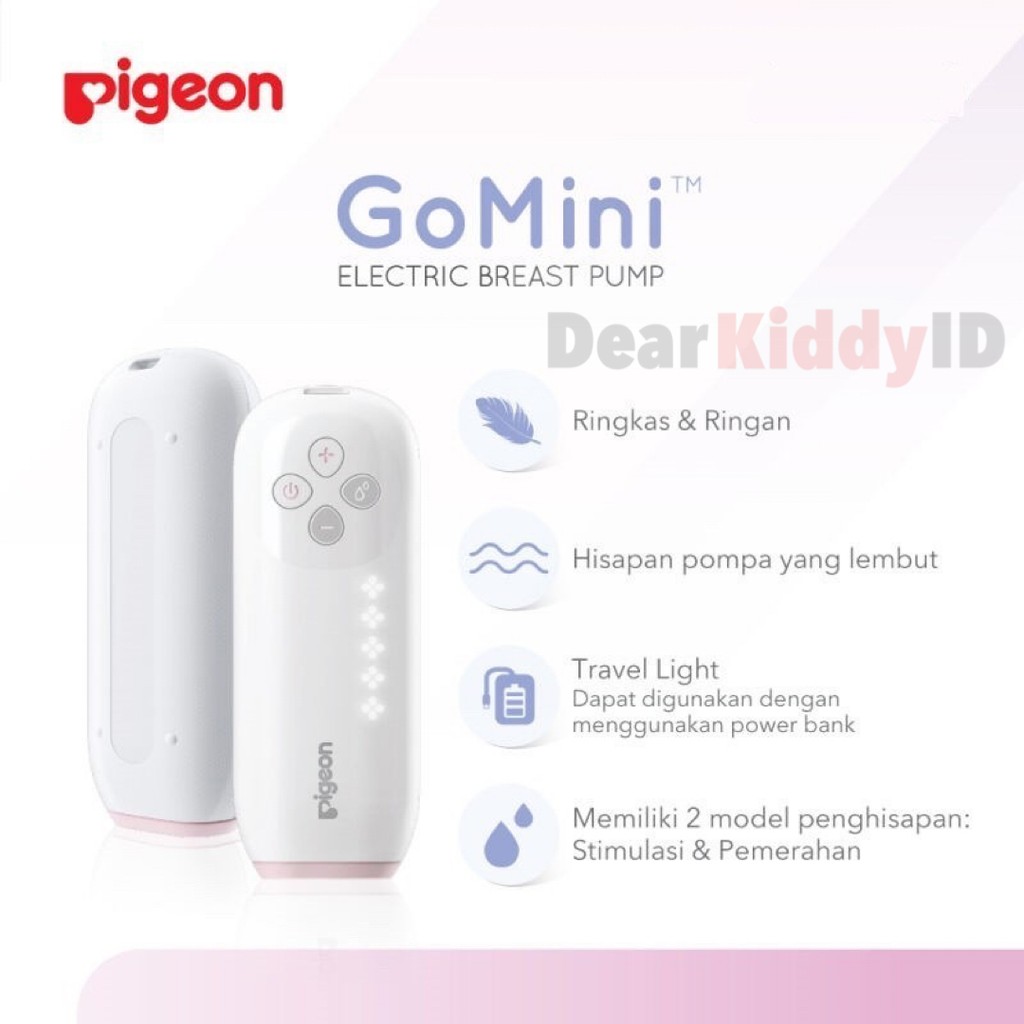 Pigeon Style Go Mini Electric Breast Pump Double Smallest &amp; Lighter / Pompa ASI Elektrik Pigeon