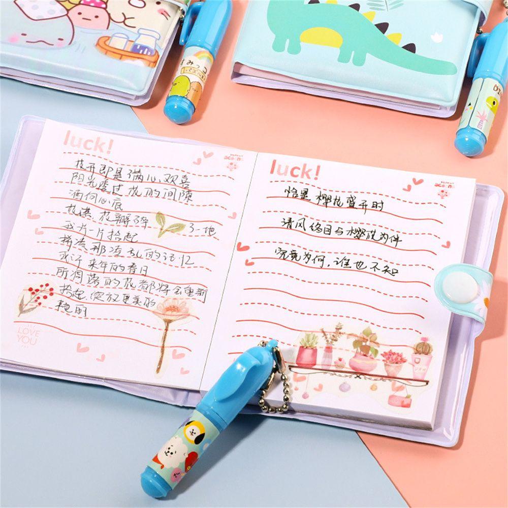 AUGUSTINA Mini Notebook Portable Kawaii Novelty Dinosaurus Travellers Journals Daisy Planner Avoacdo Notebook Dengan Pulpen