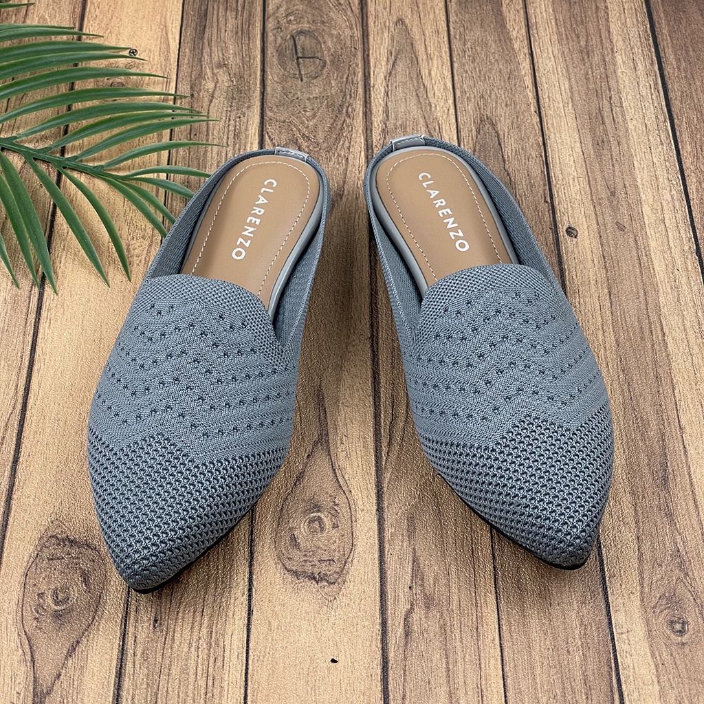 Sandal Mules Rajut Hak 2cm  RD04 ~ CLARENZO