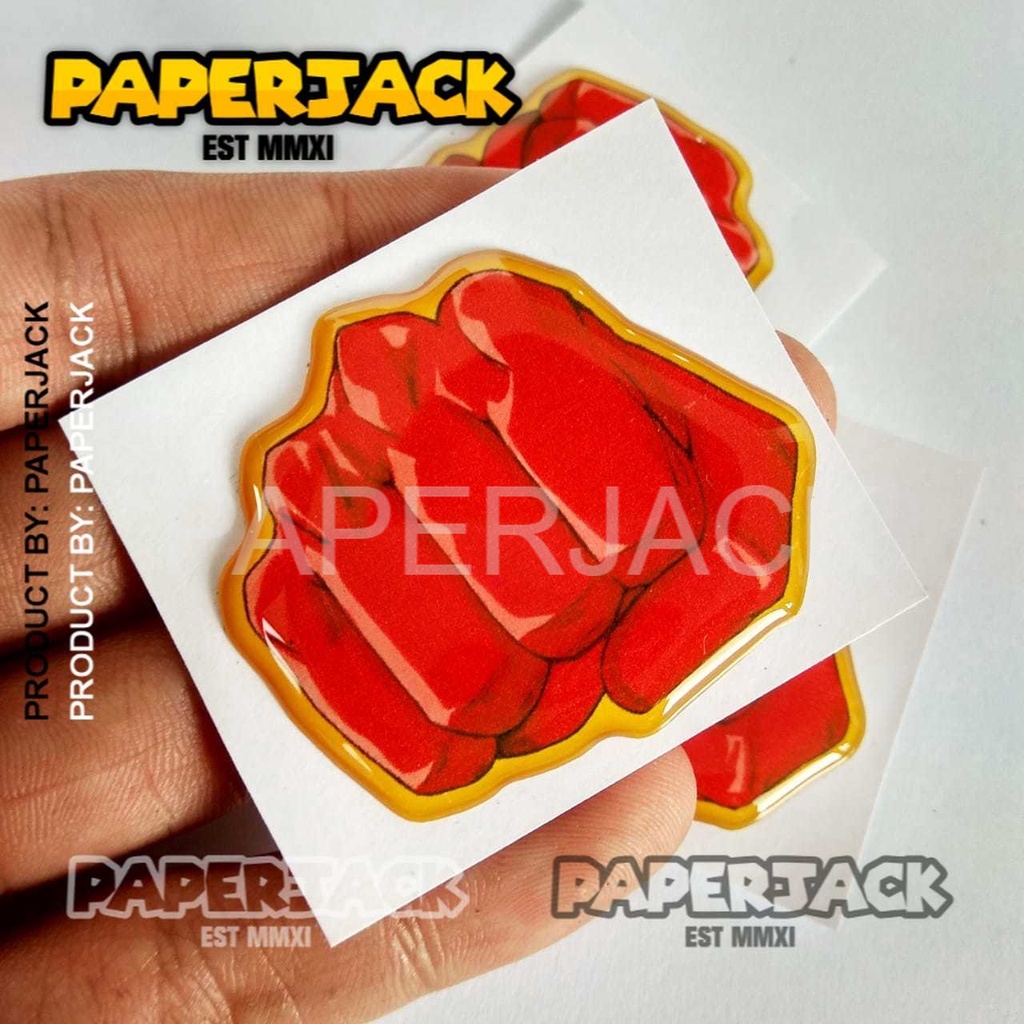 

EMBLEM STIKER ONE PUNCH MAN HAND RESIN TIMBUL LENTUR KUALITAS IMPORT