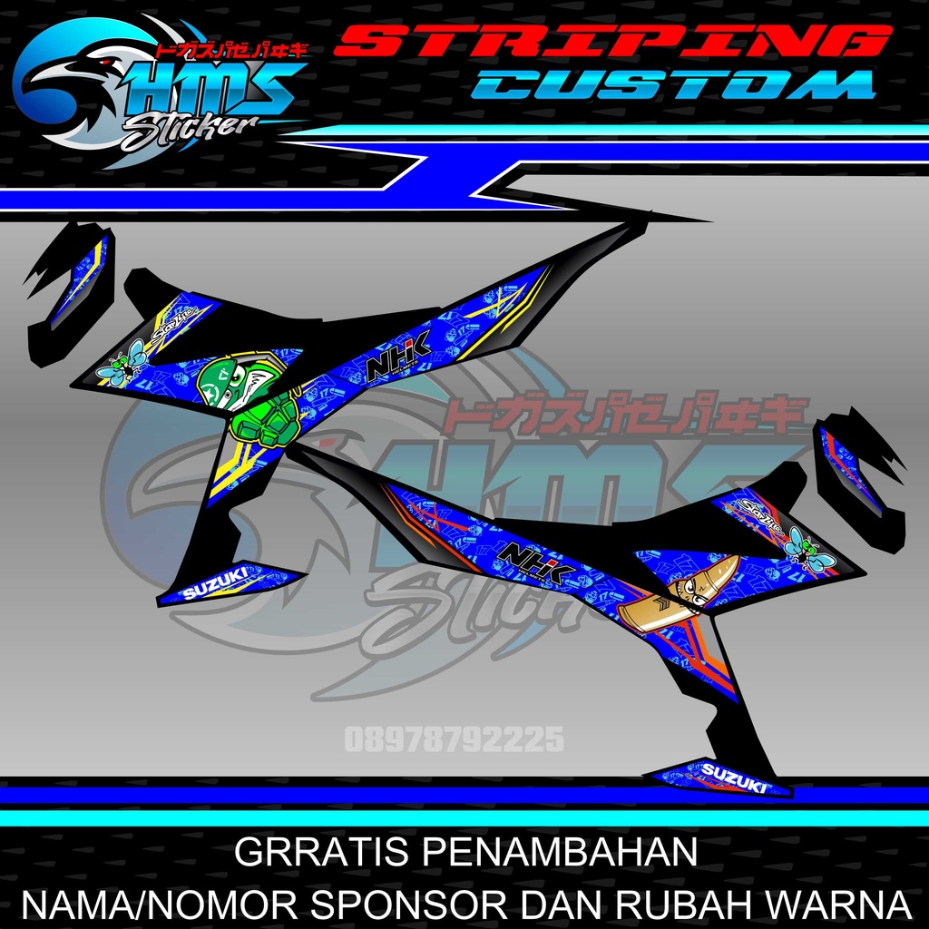COD STRIPING SUZUKI SATRIA FU FI LIVERY CAERL ABRAHAM CUSTOM SUKA SUKA BISA EDIT ULANG