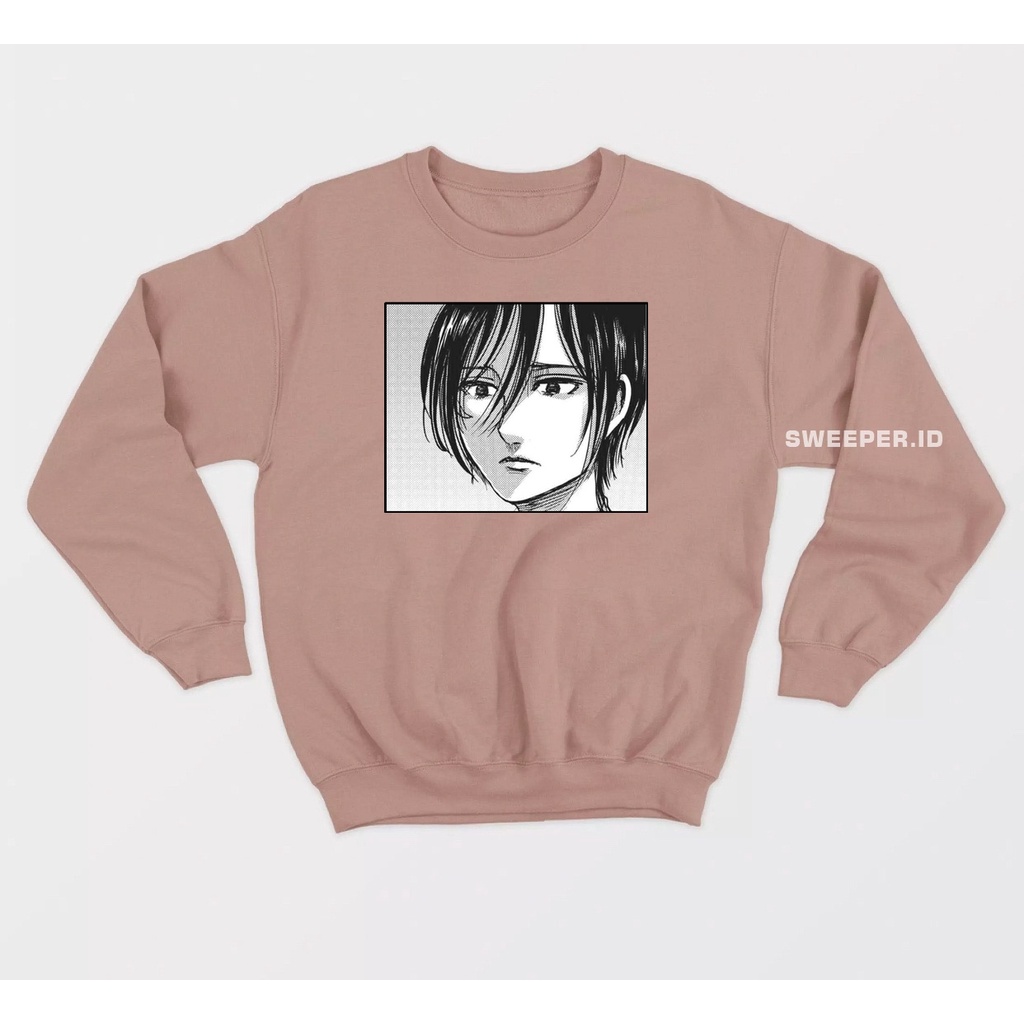 SWEATER ANIME MIKASA SWEATER BAHAN FLEECE