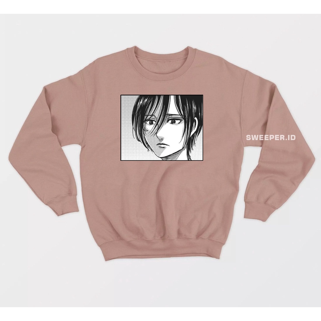 SWEATER ANIME MIKASA SWEATER BAHAN FLEECE