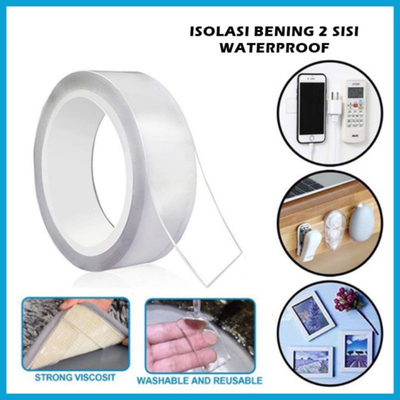 

Magic Tape 1M 3M & 5m - Double Tape - Solasi 2 Sisi Bening 1m