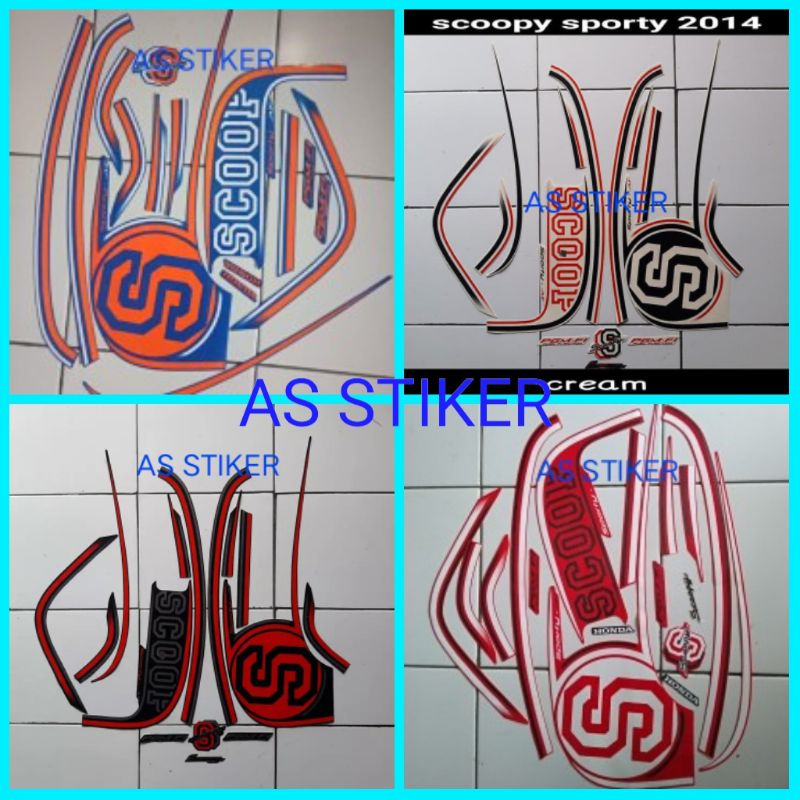 STRIPING STIKER POLET LIS BODY HONDA SCOOPY SPORTY 2014 FULL BODY BERKUALITAS