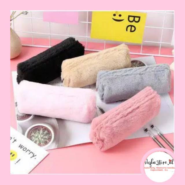 

PENCIL CASE FUR - TEMPAT PENSIL BULU MODEL KOREA