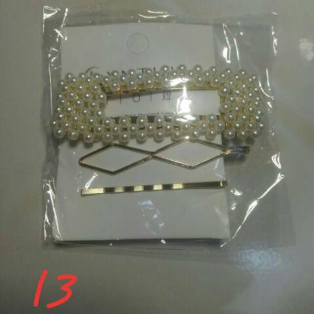 (READY!! MURAH!!) Jepitan ala korea 1 set / hairpin /jepitan kekinian / hair pin pearl / pearl