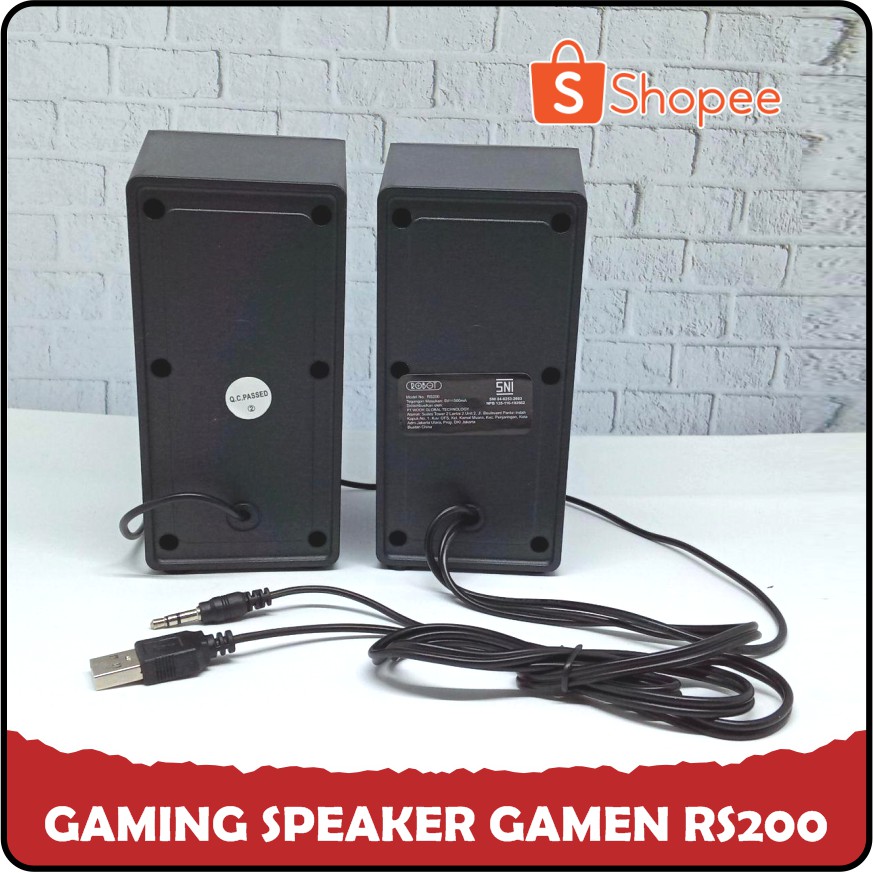 41279 | SA-RS200 Black | Speaker Aktif Gaming Robot RS200 Colorful Light and Bass