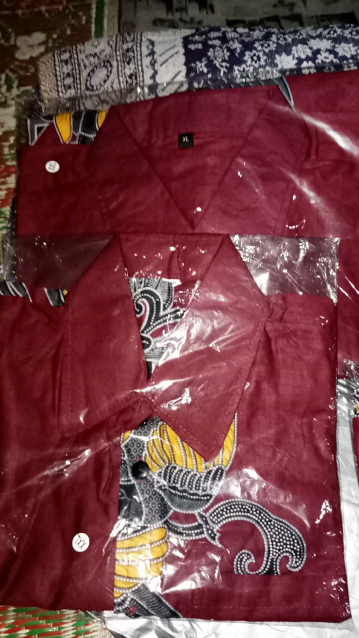 Batik Couple Keluarga Sania Ruffle Ori Ndoro Jowi Dnt Kenari Maron