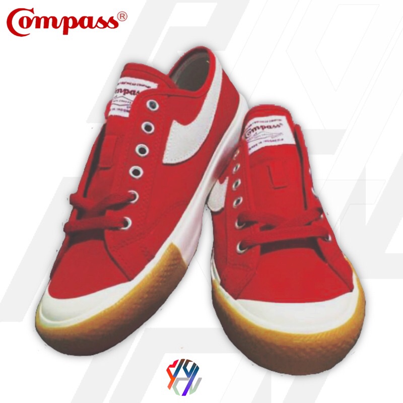 SEPATU COMPASS GAZELLE LOW RED GUM | Shopee Indonesia