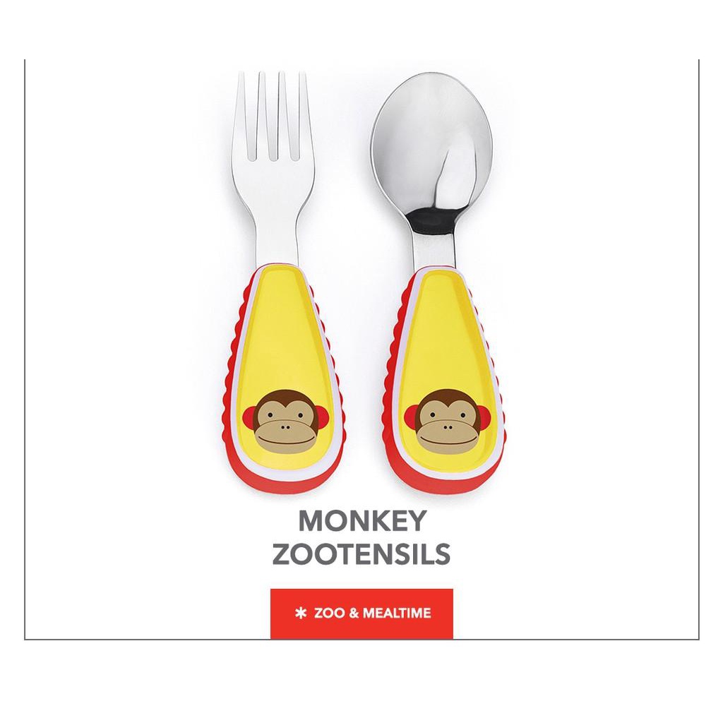 SKIP HOP Zoo Utensils Fork &amp; Spoon Set