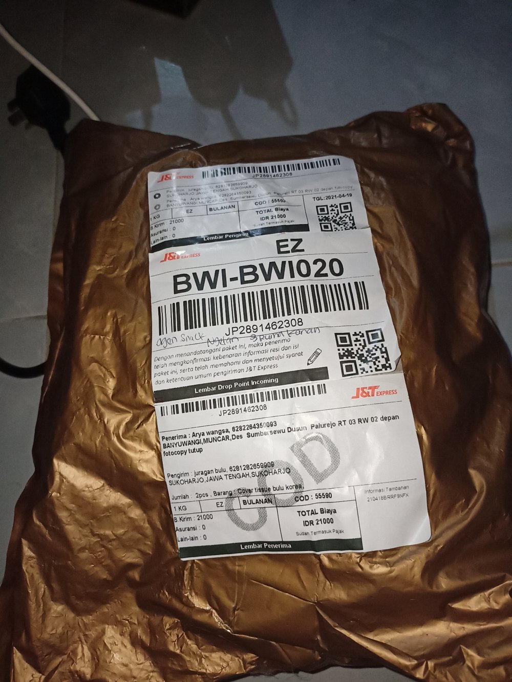 Cover Tissue Bulu Korea