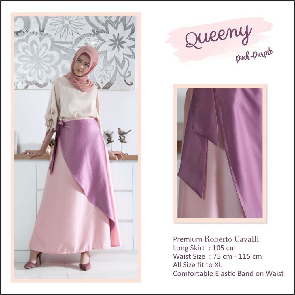 Rok Sekar Queeny Two-Tone Skirt Pink-Purple