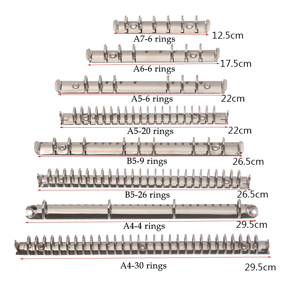 Aksesoris Klip Binder Isi Ulang Diy Bahan Metal Ukuran A4/B5/A5/A6/A7