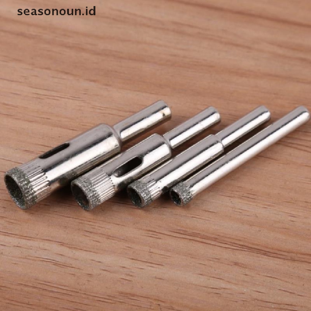 5pcs / Set Mata Bor Gergaji Lubang Berlian 5-12mm Untuk Kaca Keramik Marmer
