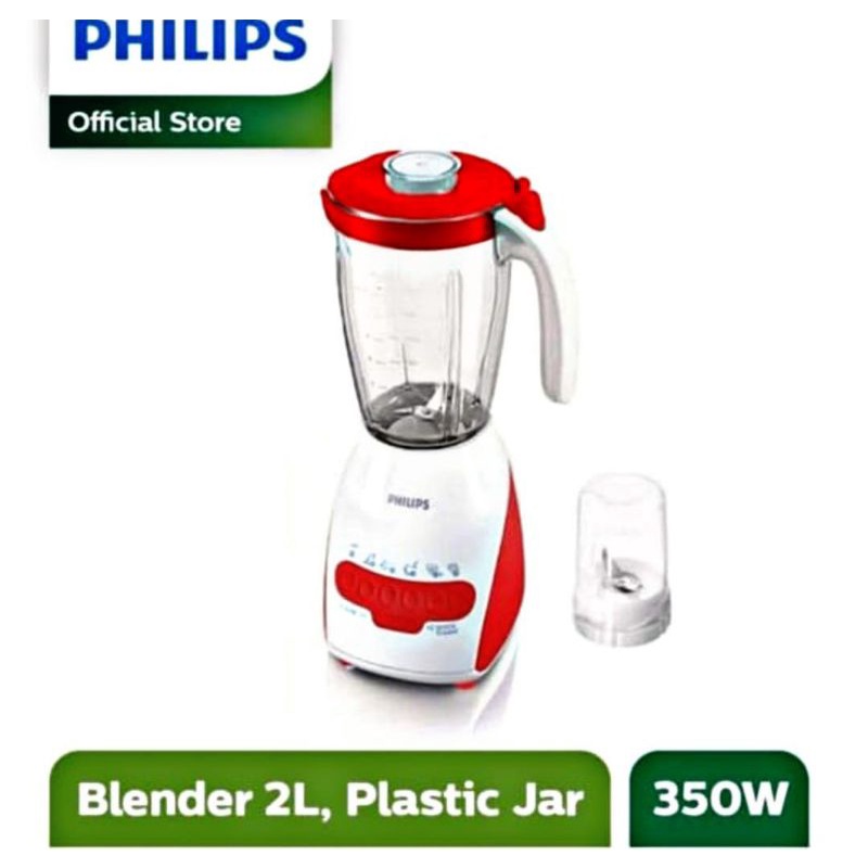 Blender PHILIPS Plastik HR 2115 Blue / Green / Red / Pelumat PHILIPS bahan Plastik 2 Liter