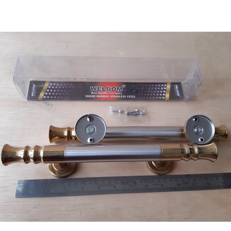 HANDLE HANDEL HD 912 GOLD PERPASANG/ PEGANGAN GAGANG TARIKAN PINTU RUMAH LEMARI LACI /DOOR HANDLE STAINLESS ELEGAN BERKUALITAS TERMURAH