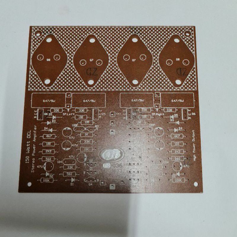 pcb power ocl 150 w stereo 4 jengkol