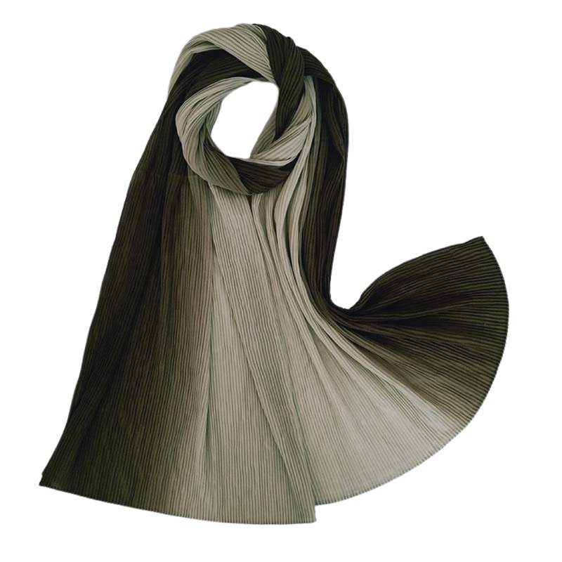 Anna pleats ombre/pashmina gradasi/pashmia plisket tanpa garis tengah-Mojito