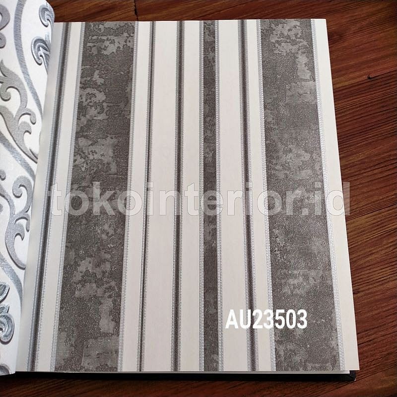 Wallpaper Dinding Simple Minimalis Garis Vertikal Tekstur Timbul