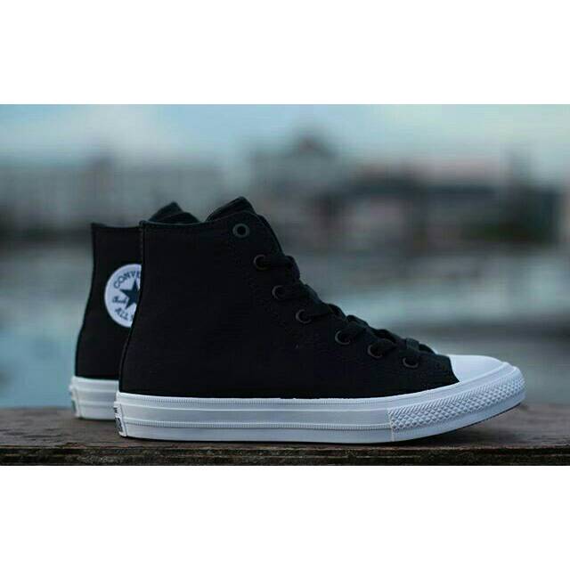 Sneakers / Sepatu Original Converse CT AS II High Black White Logo Basic Kids