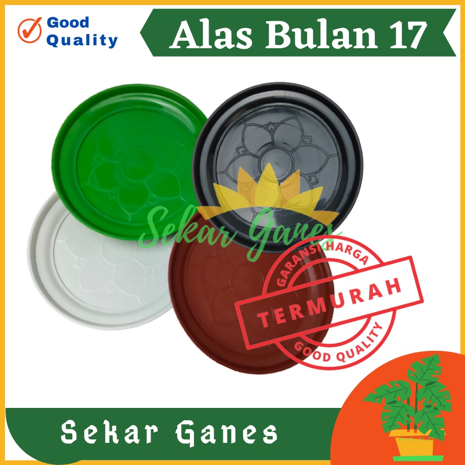 Sekarganes Tatakan Alas Bulan 17 Putih Hitam Kuning Hijau Merah BataTerracota Terracotta Merah Coklat Tatakan Alas Kembang Pot Tawon Tirus Putih 18 20 21