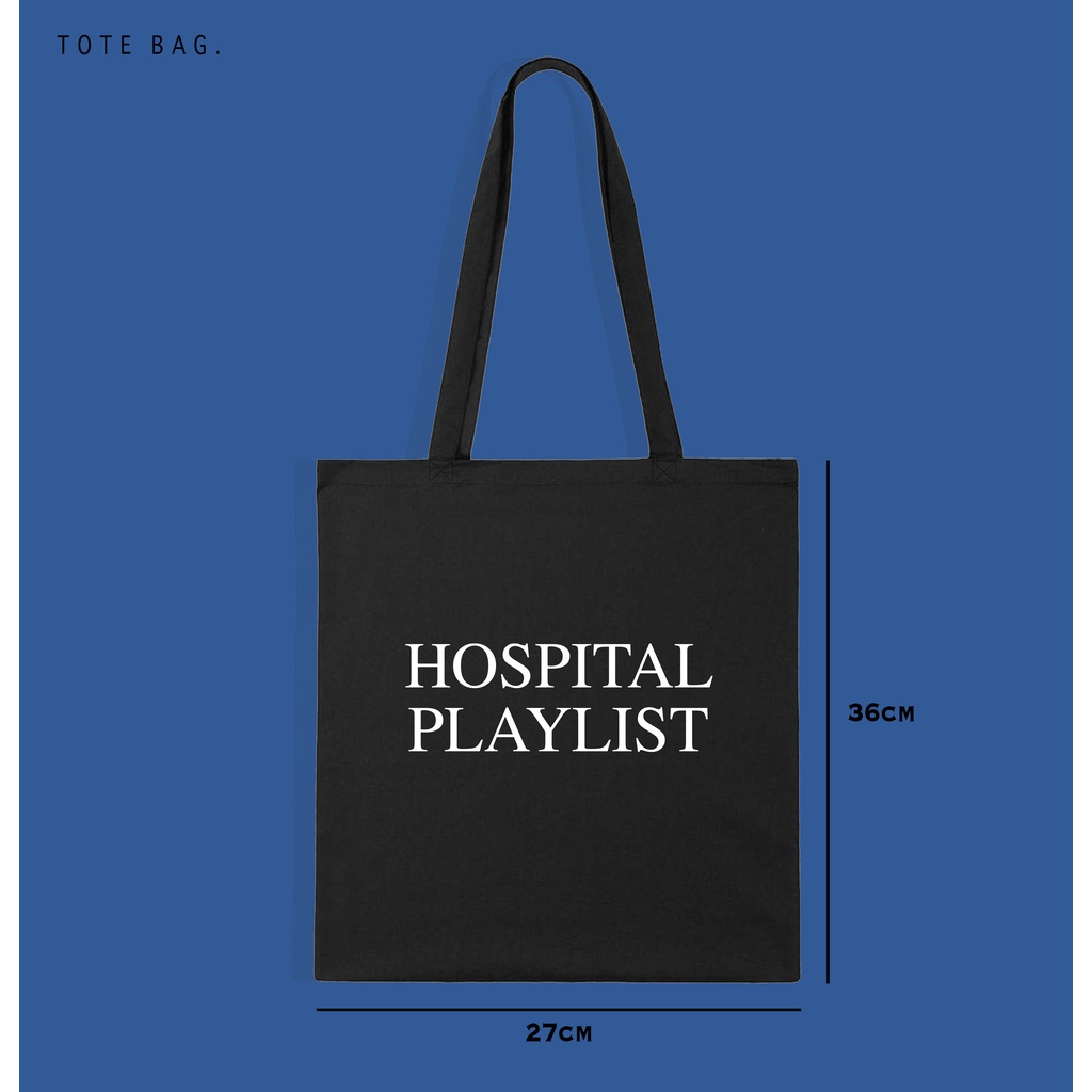 TOTE BAG K-DRAMA HOSPITAL PLAYLIST / TAS WANITA SANTAI / BAHAN KANVAS / KOREAN STYLE