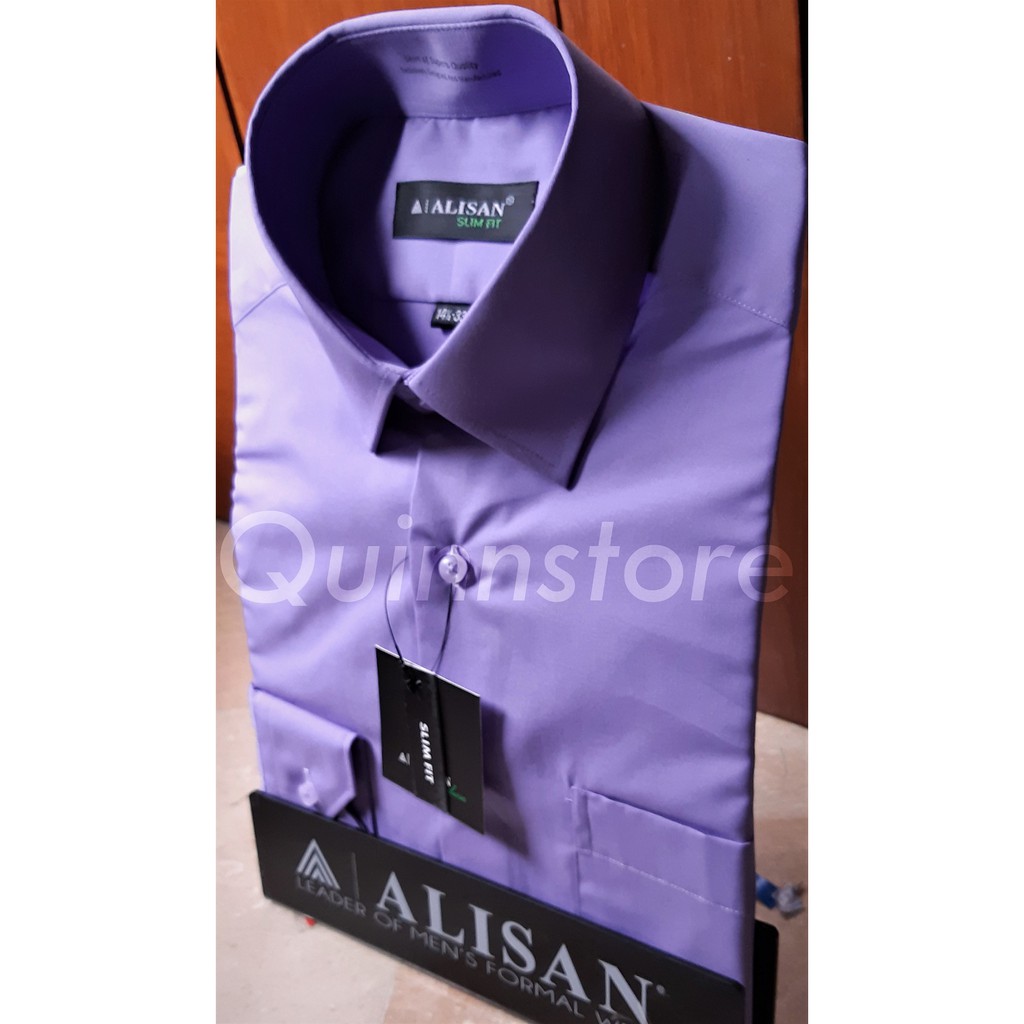 ALISAN Original Kemeja Polos SLIM FIT Lengan Panjang //Ungu-2//