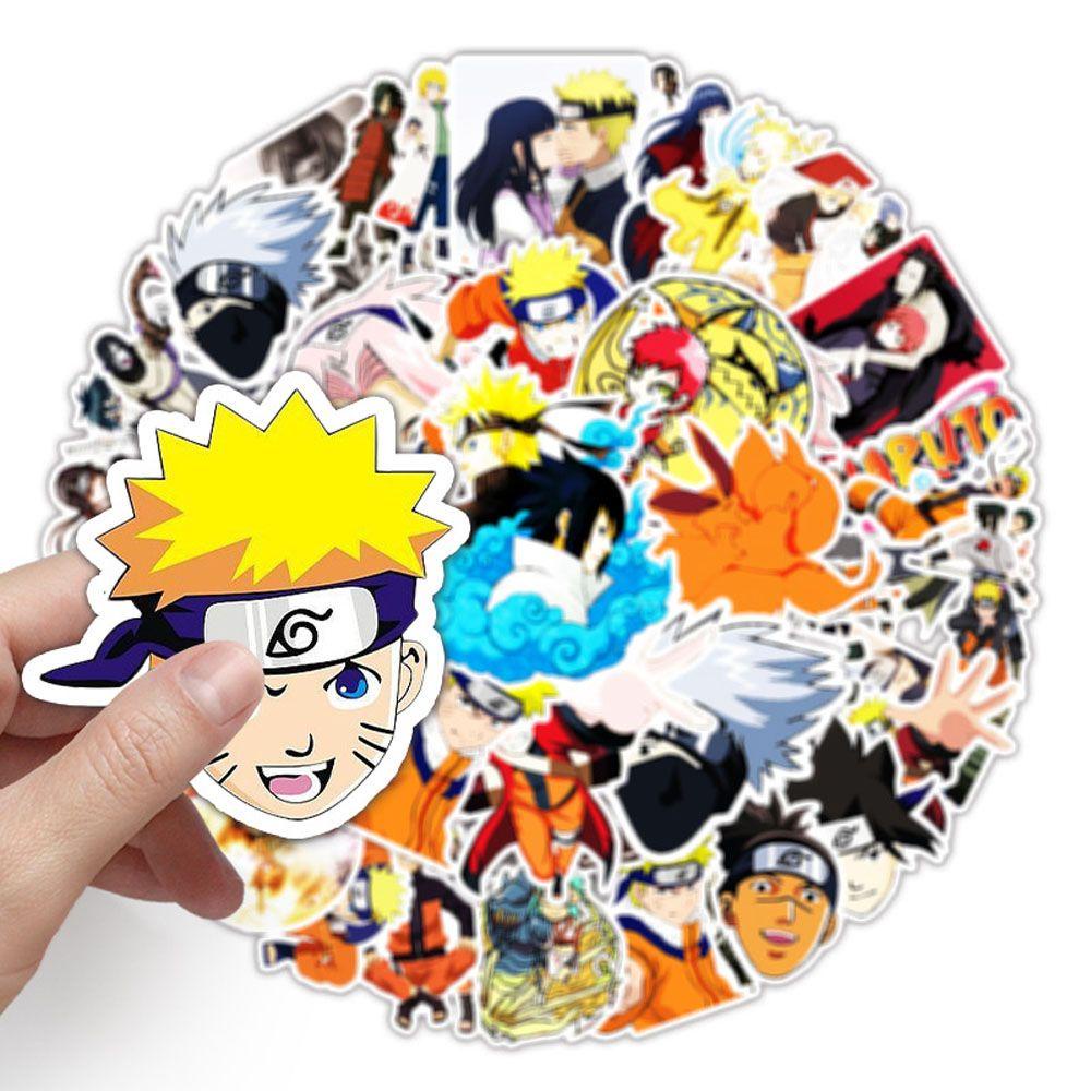 Lanfy Naruto Stiker DIY Label Kartun Anime Klasik Gitar Laptop Motor Sekolah Kantor Perlengkapan Skateboard Animel Stickers