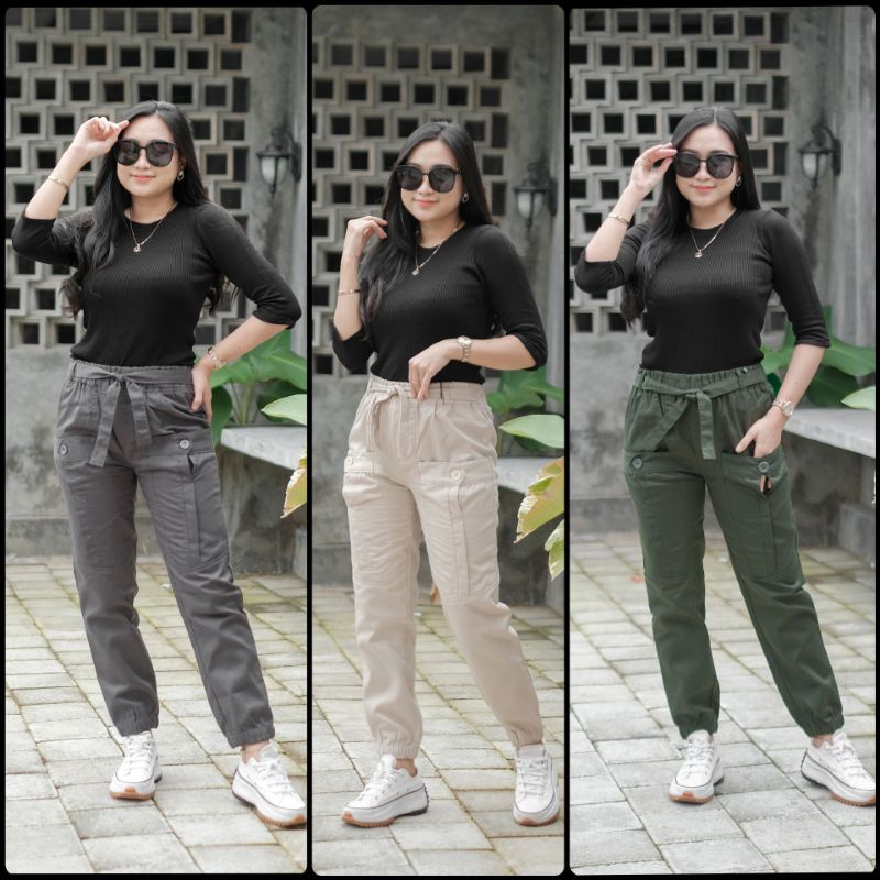 Celana Wanita Tofu Pants ORIGINAL PREMIUM Size M, L, XL. Celana Casual Wanita Berkualitas Celana Wanita Kekinian Bahan Katun Drill Celana Joger Wanita