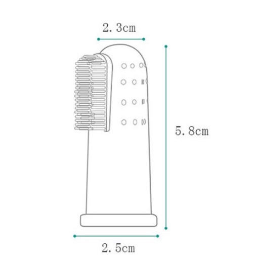 Huggy Baby BR003 Sikat Gigi Jari Tangan Untuk Anak Bayi Baru Lahir Bahan Silikon Lembut