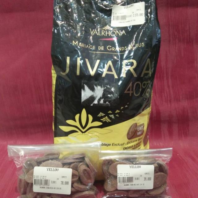 

Valrhona Jivara Milk 40% (100 gr) repack dari kemasan 3 kg