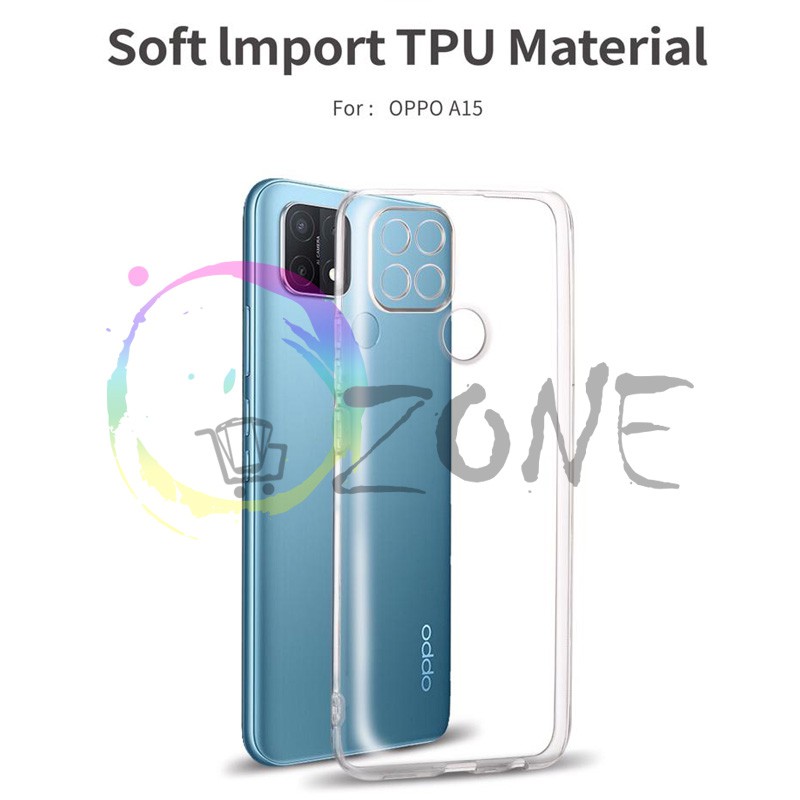 SOFTCASE TRANSPARAN OPPO A15 A15S PREMIUM CLEAR SOFT CASE