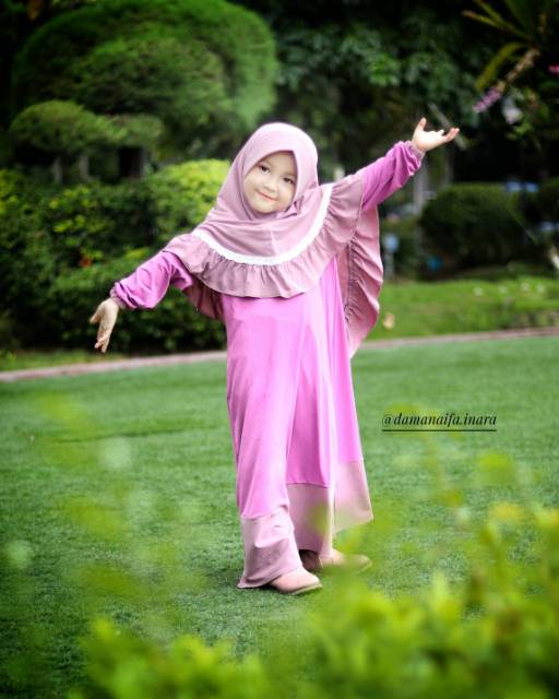 Salim moslem - BIG SALE!!! Gamis anak perempuan / Baju muslim anak perempuan jersey usia 1-10 tahun