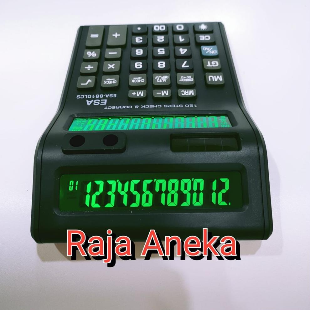 

[PRODUK 8EB00] Kalkulator Layar Lcd Led menyala Calculator Besar Esa 8810 12 digit cek ulang 2 layar bolak balik EEA