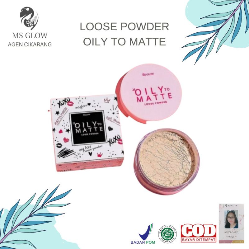 Loose Powder Oily to Matte MS Glow / Bedak tabur untuk kulit berminyak