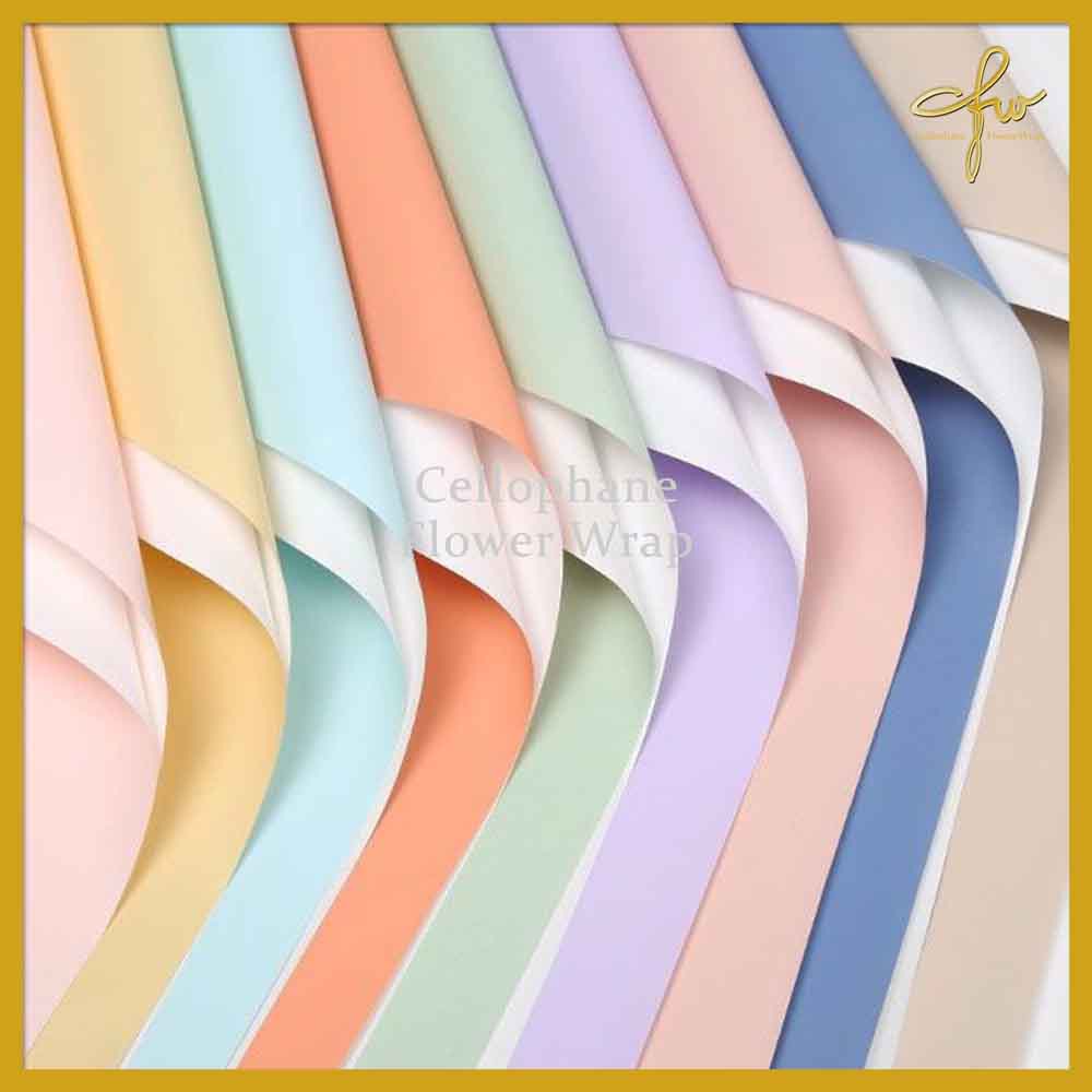 

Kertas Buket White BiColor Cellophane Flower Wrapping