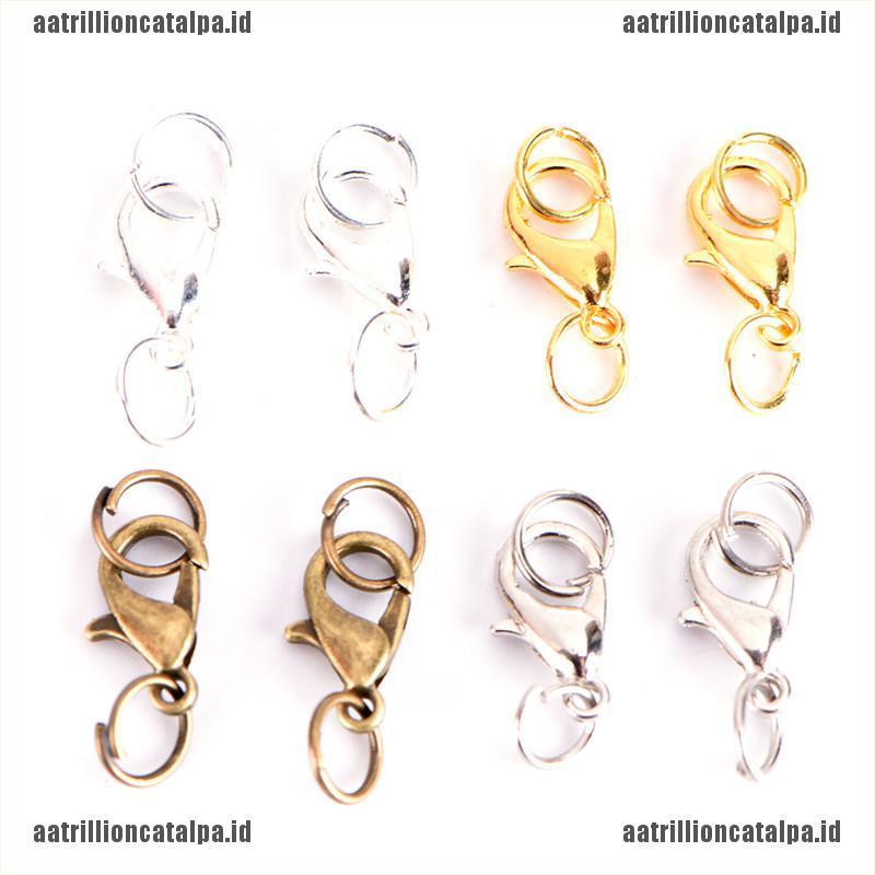 20pcs / Set Kait Lobster Bahan Alloy Untuk Membuat Perhiasan Kalung DIY