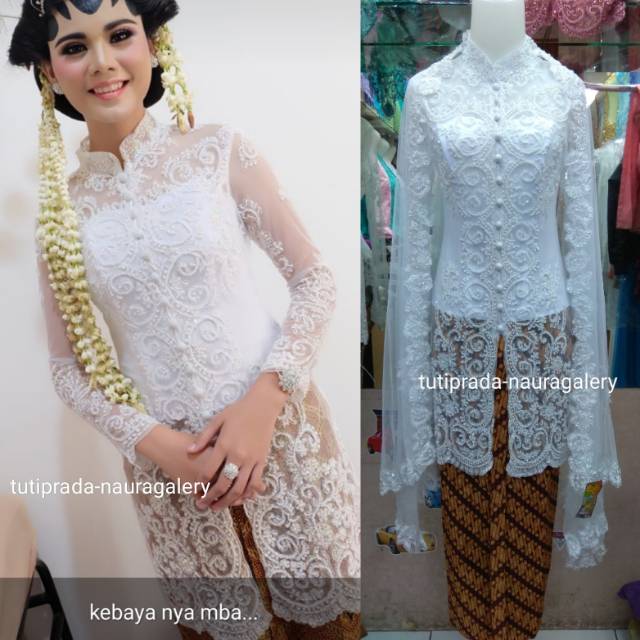 Baju Akad Nikah Kebaya Pengantin Putih Shopee Indonesia