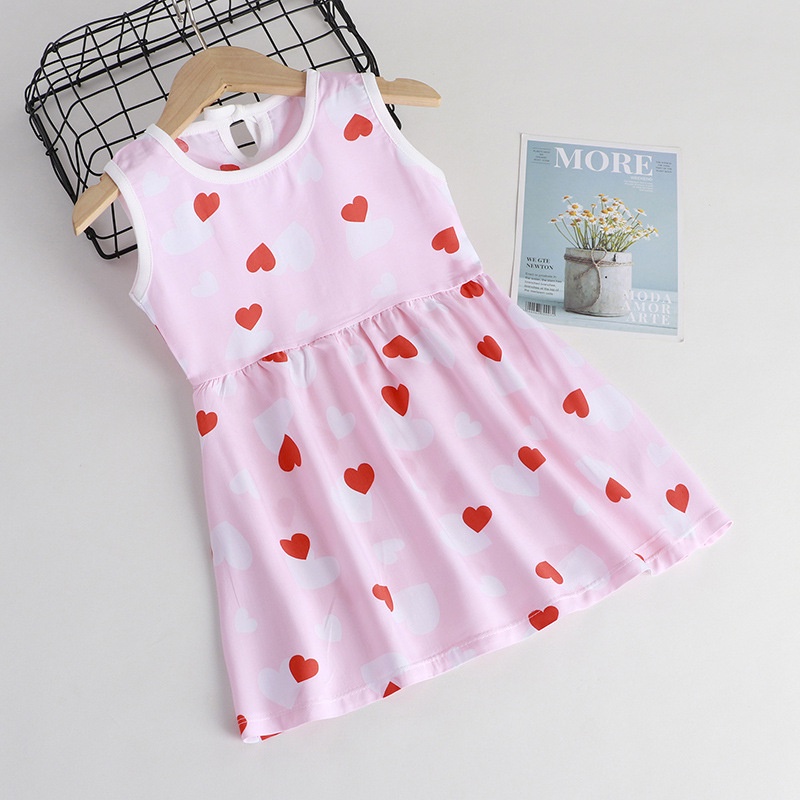 Baju Dress Terusan Santai Model Korea Anak Bayi Perempuan Katun import Gaun Cewek rumahan 1 2 3 tahun motif Bunga